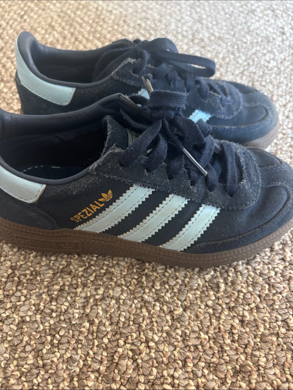 adidas Kids Spezial Suede Sneakers in Navy, brown & Light Blue
